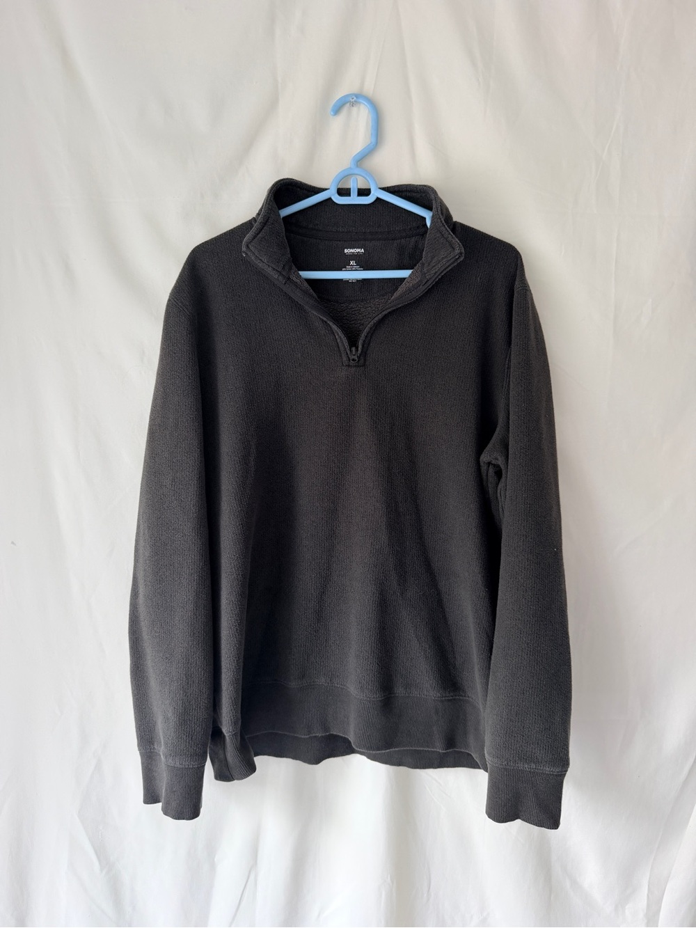 Sonoma Black Quarter-Zip Fleece Pullover